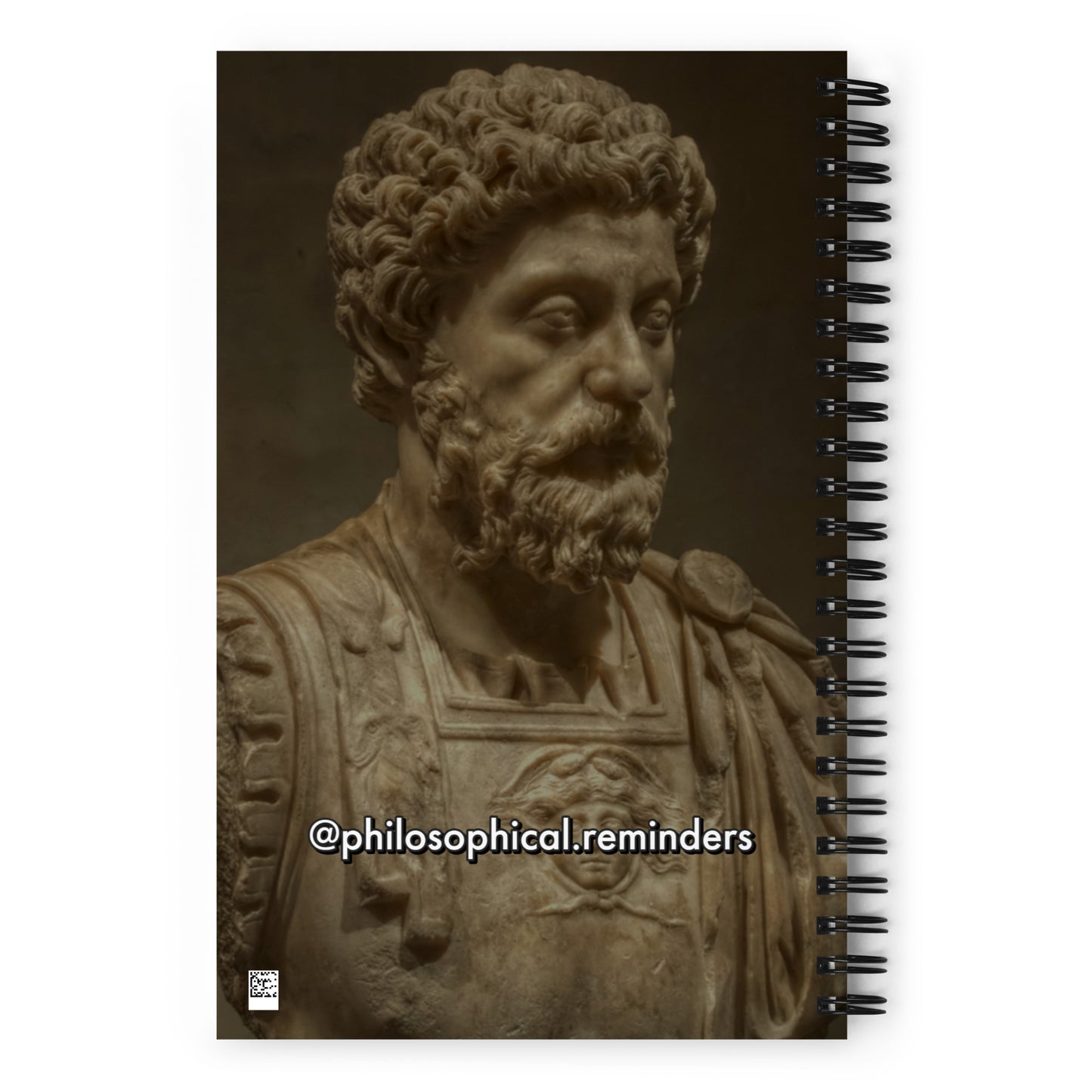 "Our lives are what out thoughts make it" ~Marcus Aurelius Spiral notebook
